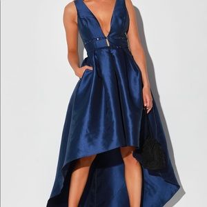 Lulus shimmer blue hi low cocktail. Size medium.